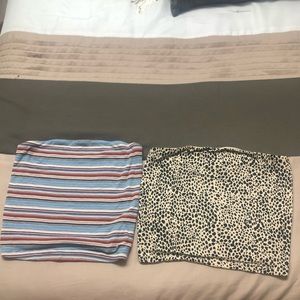 Strapless crop top